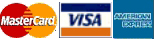 VISA, MasterCard, AmericanExpress